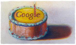 Urodzinowy tort Google - 12 urodziny
