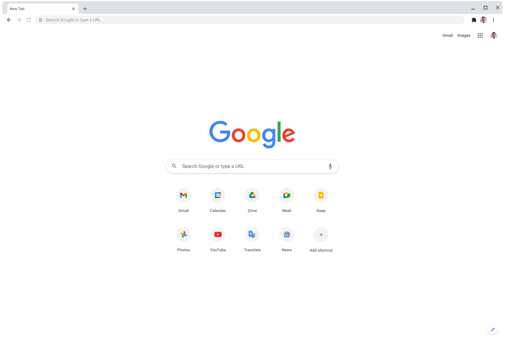 Okno przeglądarki Chrome z otwartą stroną Google.com