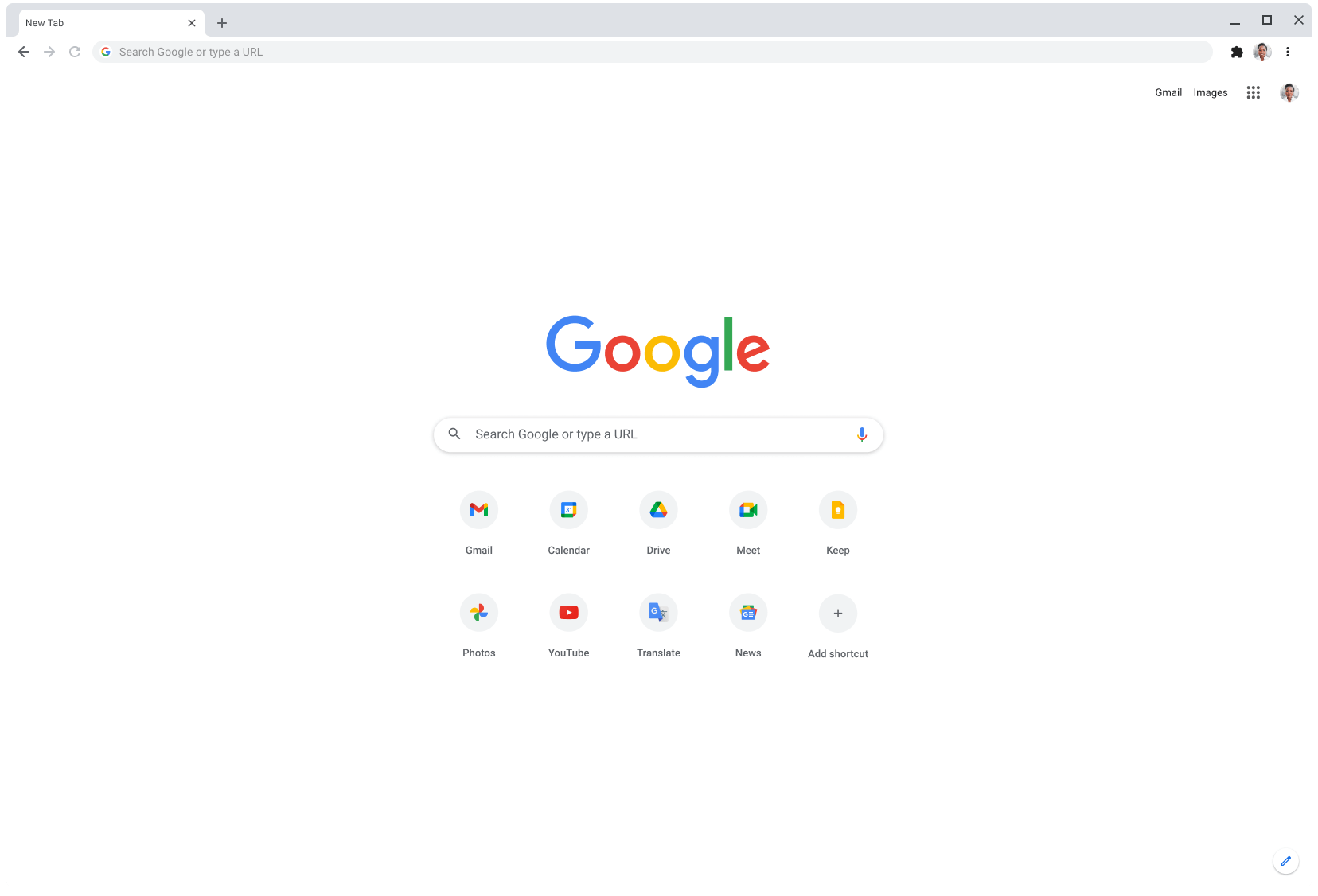 Okno przeglądarki Chrome z otwartą stroną Google.com