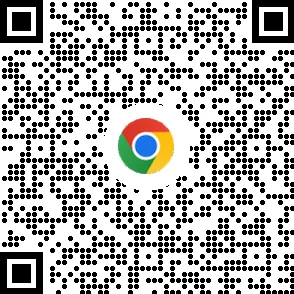 Kod QR umożliwiający pobranie przeglądarki Chrome na urządzeniach mobilnych