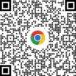 Kod QR umożliwiający pobranie przeglądarki Chrome na urządzeniach mobilnych