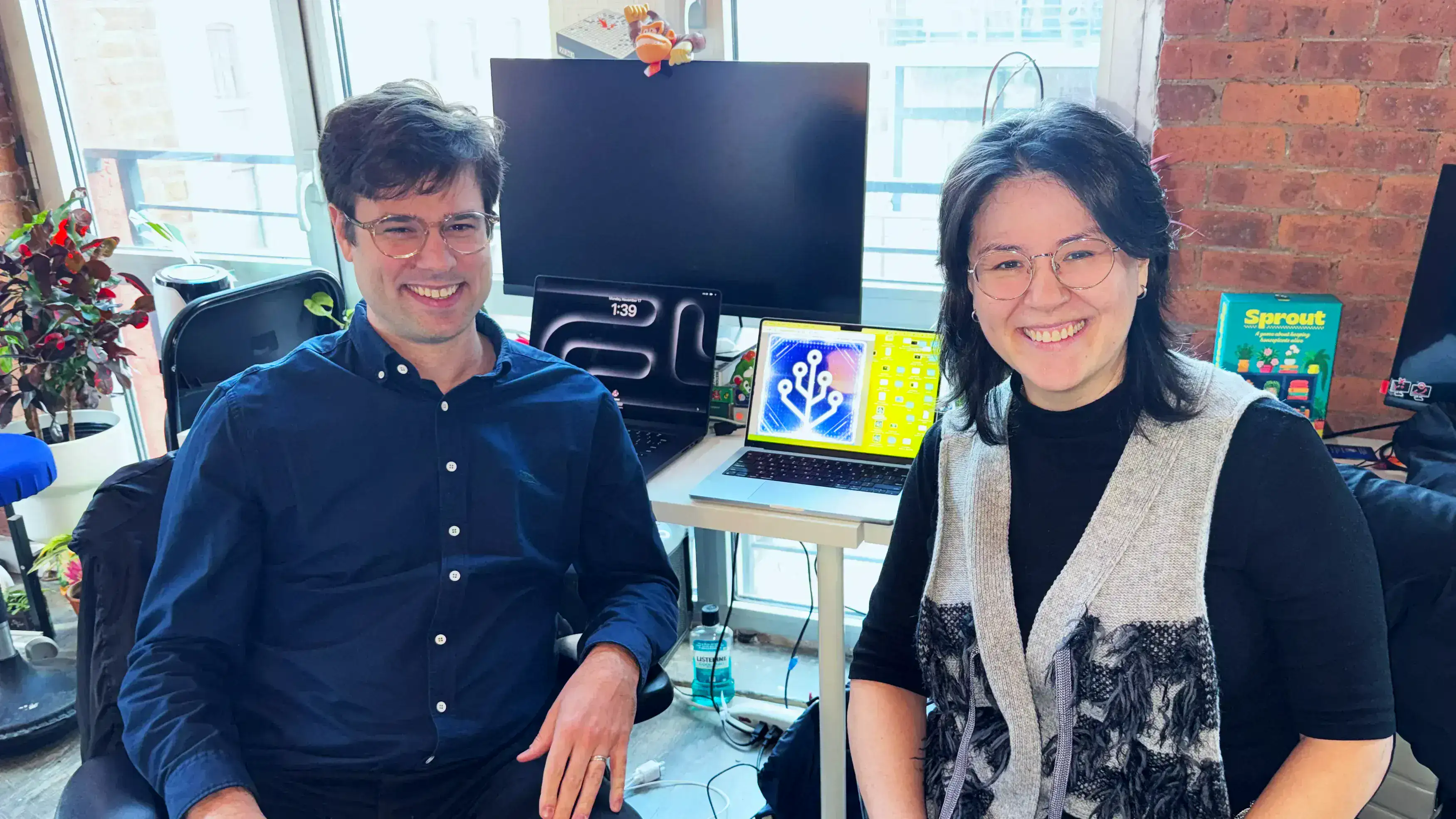 Computer Lunch co-founders Andrew Garrahan and Kati Nawrocki at their NYC studio